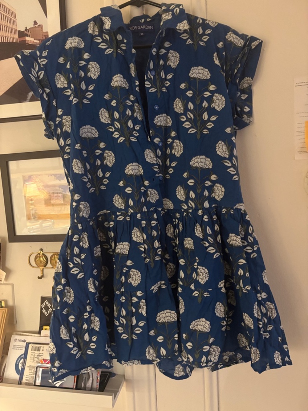 Ro’s Garden - summer Blue Floral Dress